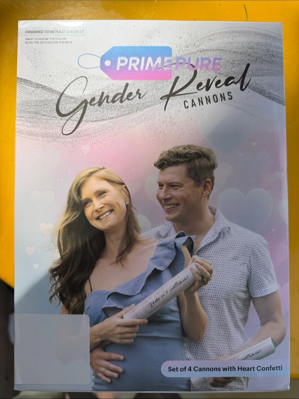 Blue Heart Confetti Gender Reveal Cannons - Set of 4 new unopened
